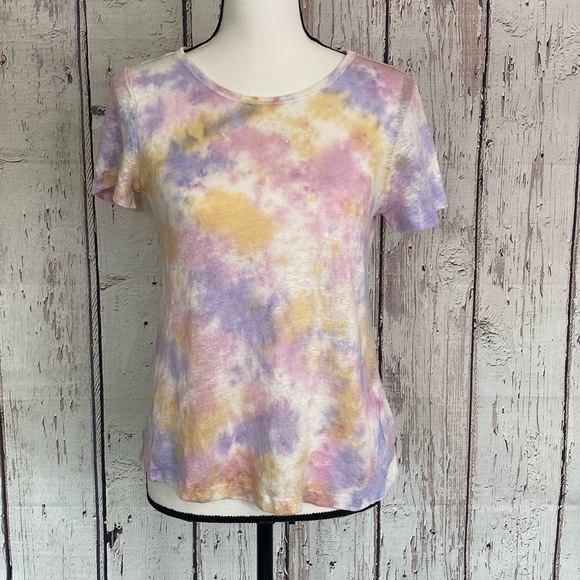 Young Fabulous & Broke Tops - Young Fabulous & Broke Open-Back Tie Dye Tee